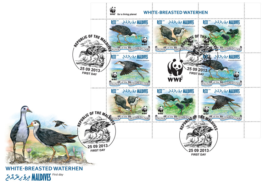 WWF - Birds. (2 sets) - Issue of Maldives postage stamps