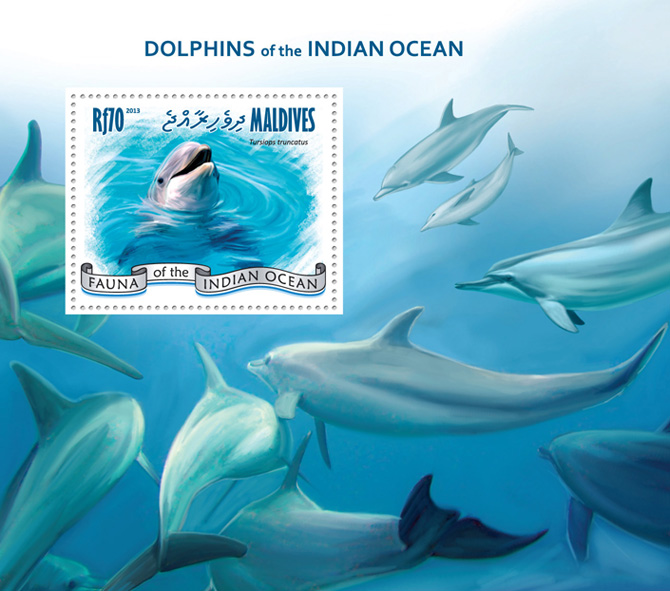 Dolphins - Issue of Maldives postage stamps