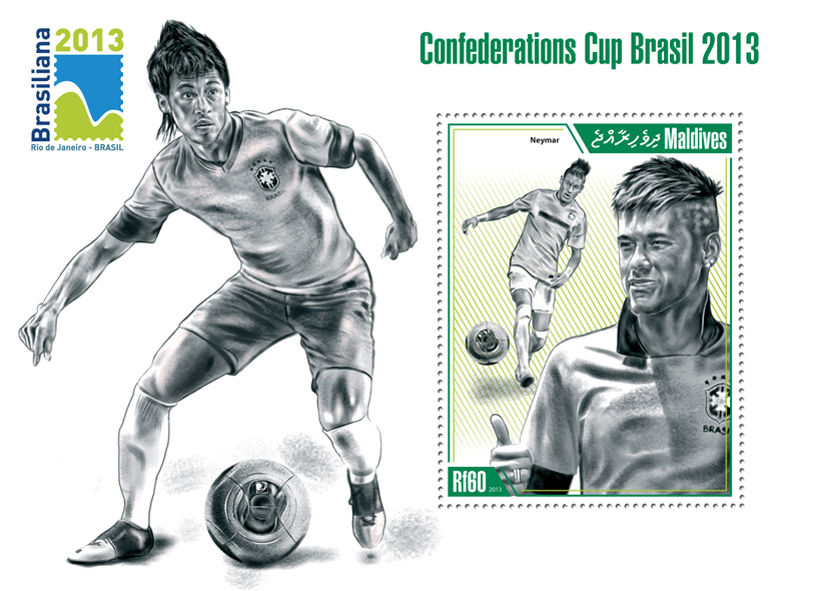 Cup Brasil 2013 - Issue of Maldives postage stamps