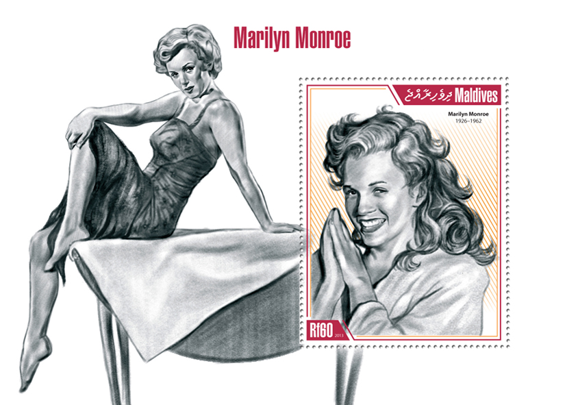 Marilyn Monroe - Issue of Maldives postage stamps