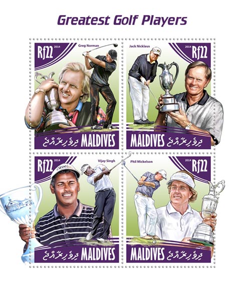 Golf - Issue of Maldives postage stamps