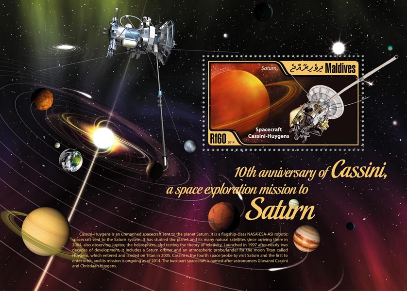 Cassini - Issue of Maldives postage stamps