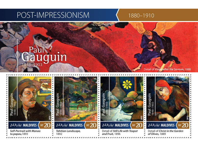 Paul Gauguin - Issue of Maldives postage stamps