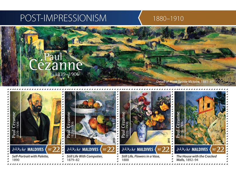 Paul Cezanne - Issue of Maldives postage stamps