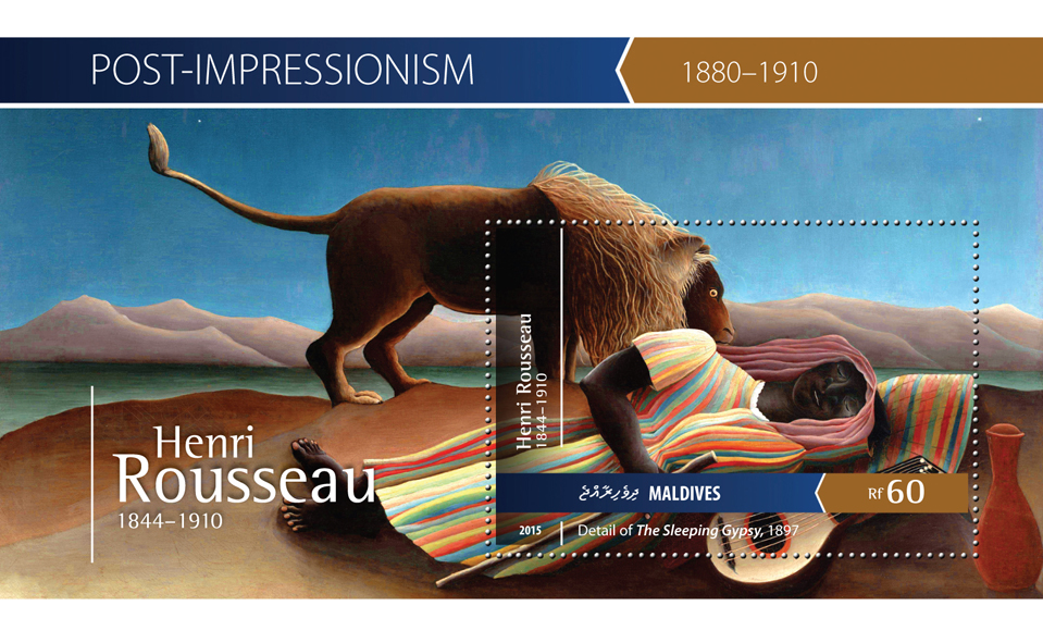 Henri Rousseau - Issue of Maldives postage stamps