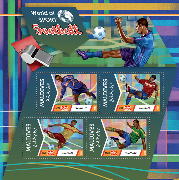 Football  - Issue of Maldives postage stamps