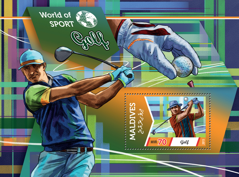 Golf  - Issue of Maldives postage stamps