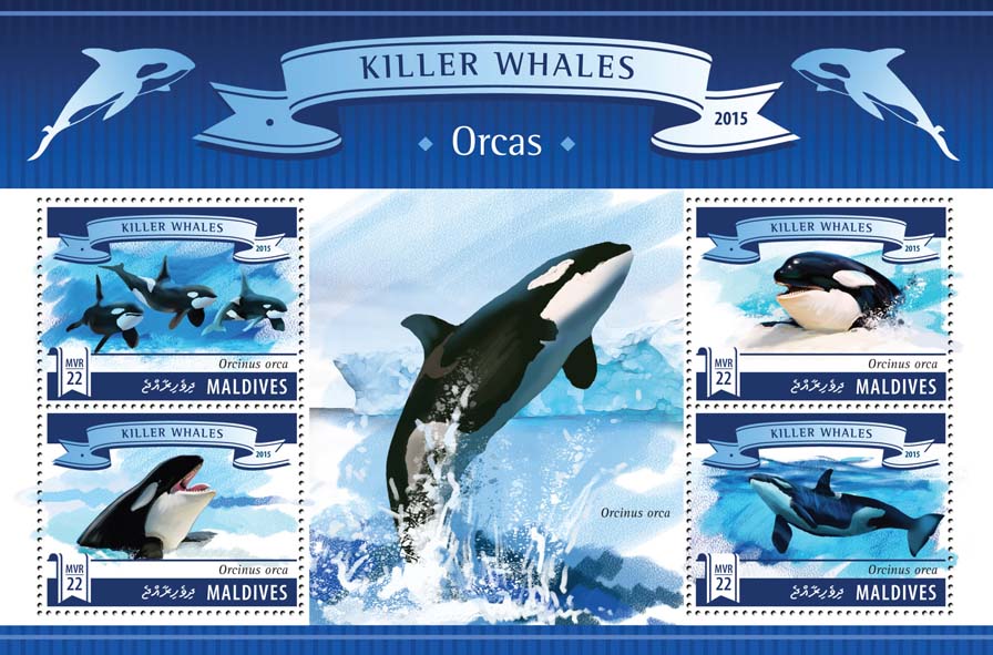 Orcas - Issue of Maldives postage stamps