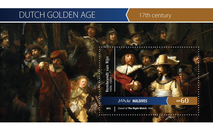 Dutch Golden Age - Issue of Maldives postage stamps