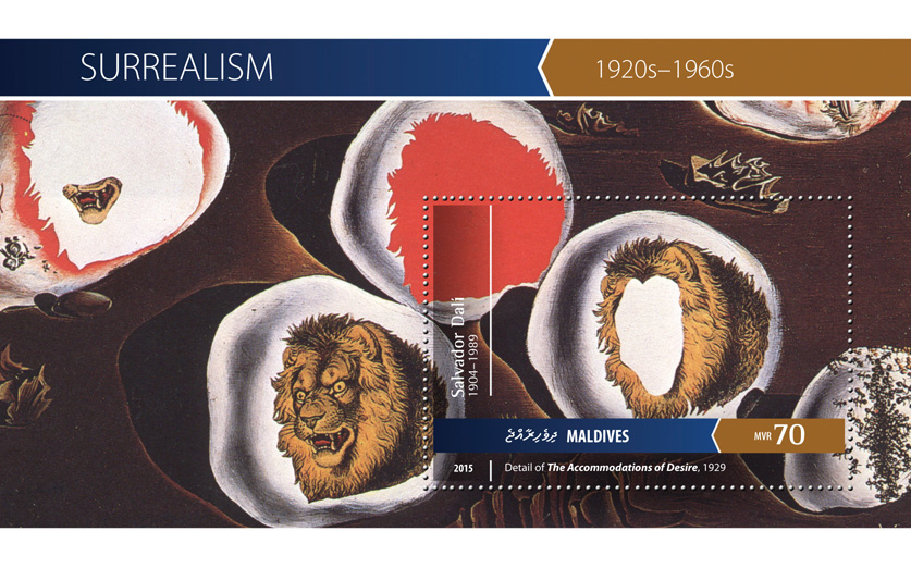 Surrealism - Issue of Maldives postage stamps