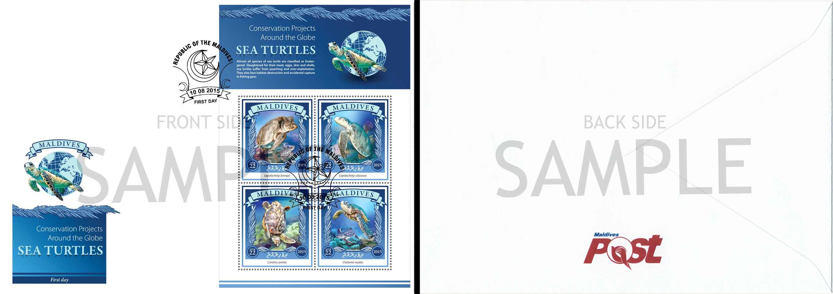 Sample of FDC - Issue of Maldives postage stamps