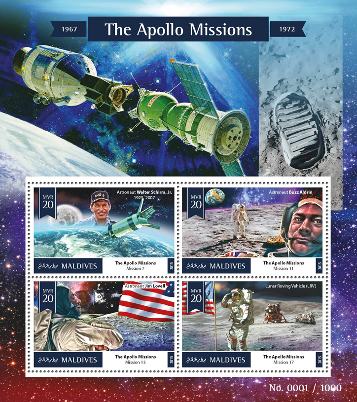 Space - Issue of Maldives postage stamps