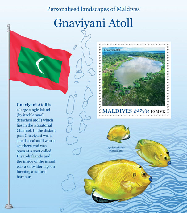 Gnaviyani Atoll - Issue of Maldives postage stamps