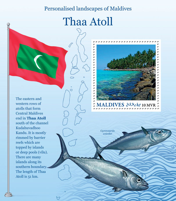 Thaa Atoll - Issue of Maldives postage stamps