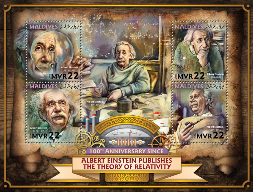 Albert Einstein - Issue of Maldives postage stamps