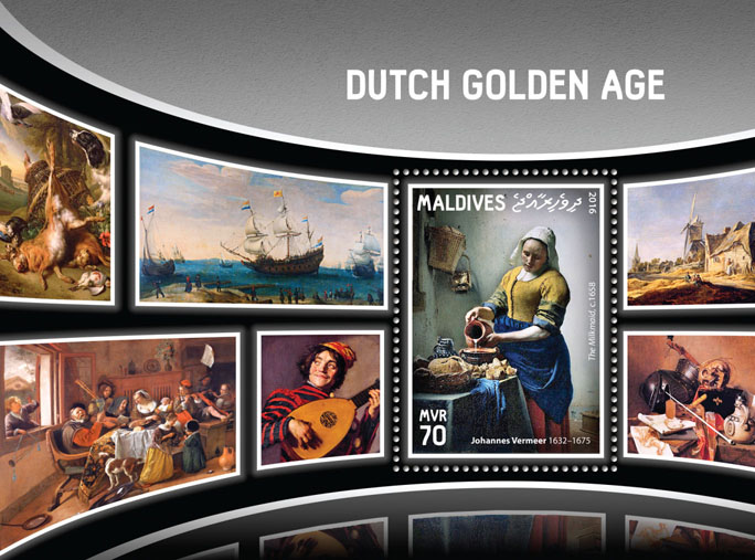 Dutch golden age - Issue of Maldives postage stamps