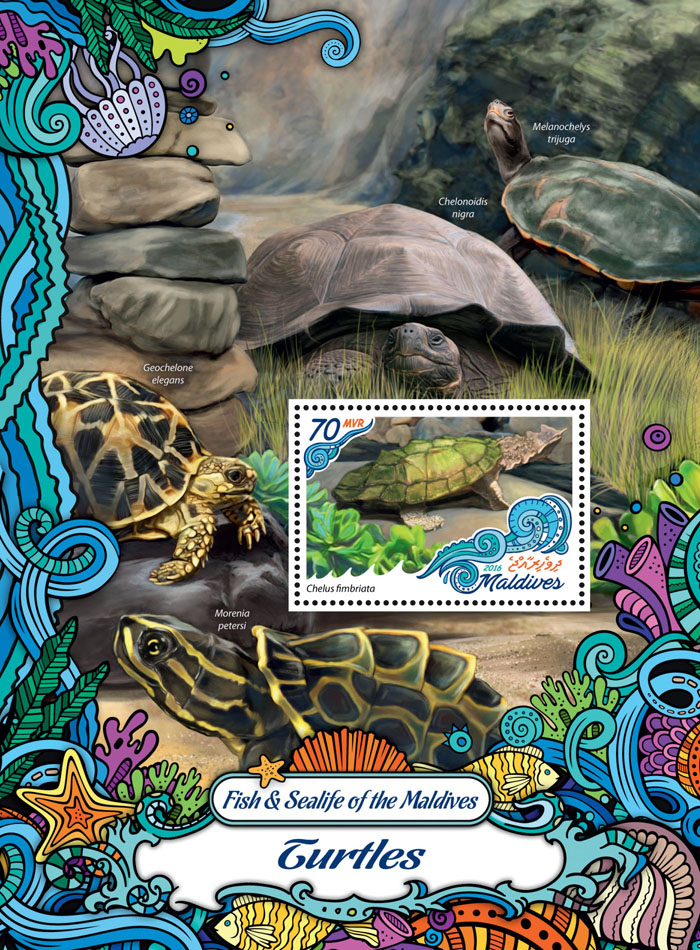 Turtles - Issue of Maldives postage stamps