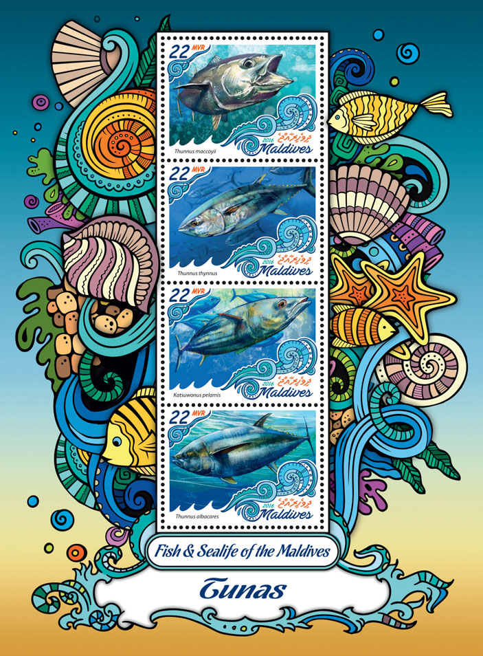 Tuna - Issue of Maldives postage stamps