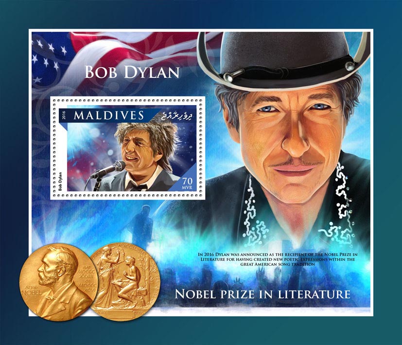 Bob Dylan - Issue of Maldives postage stamps