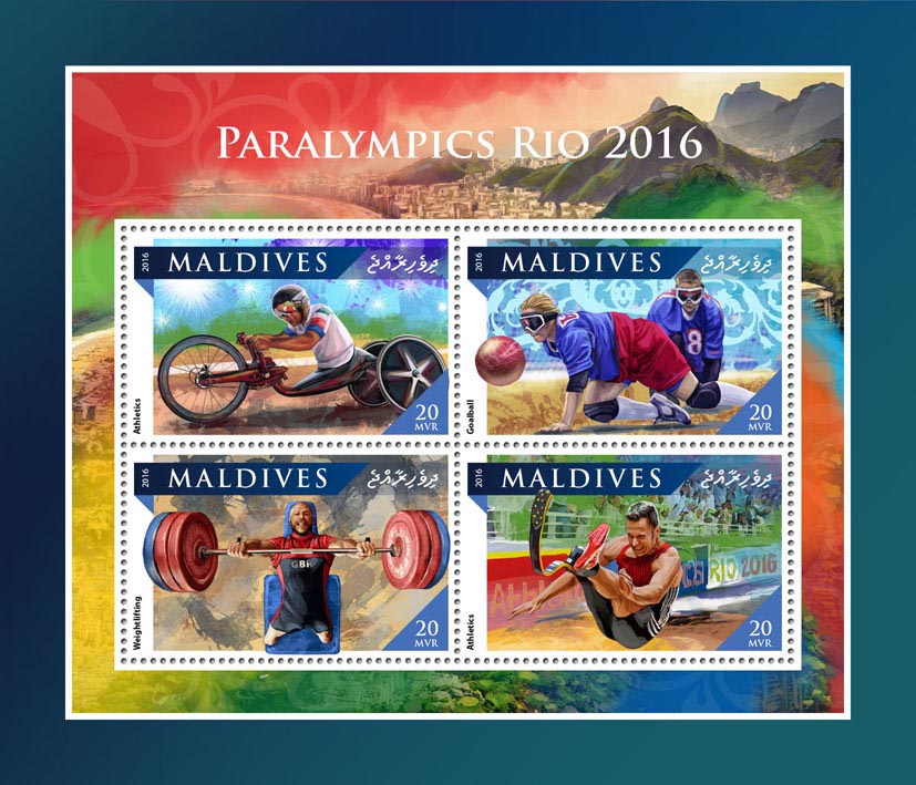 Paralympics - Issue of Maldives postage stamps