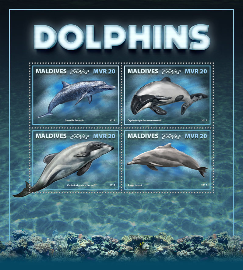 Dolphins - Issue of Maldives postage stamps