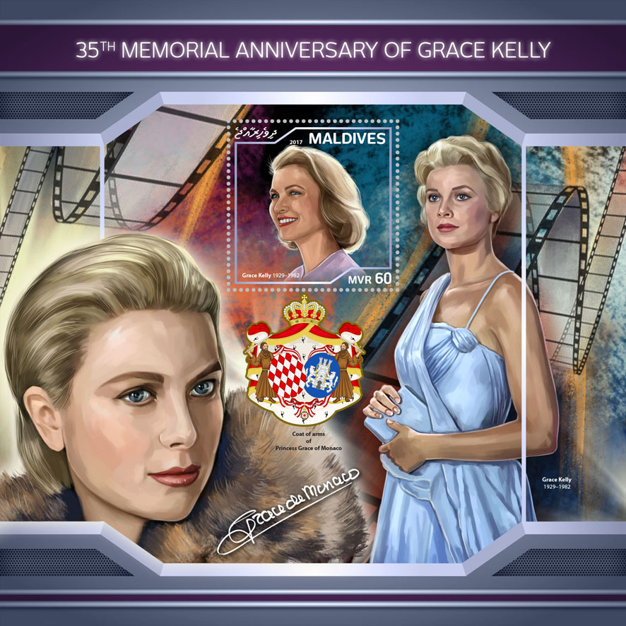 Grace Kelly  - Issue of Maldives postage stamps