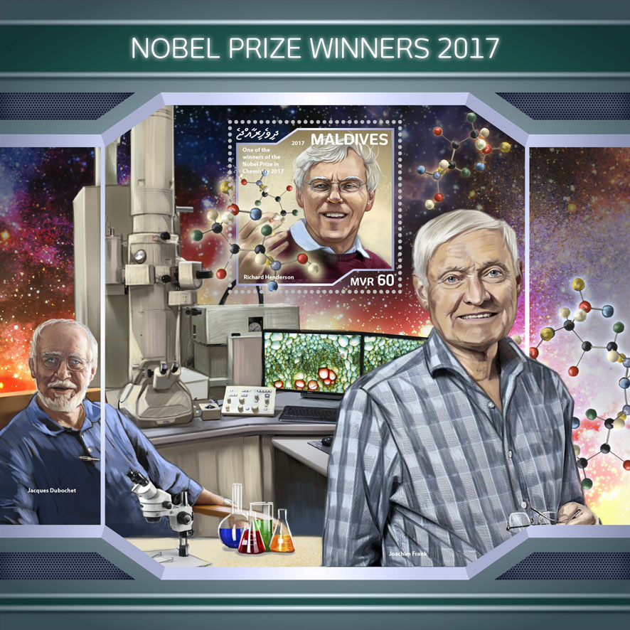 Nobel prize - Issue of Maldives postage stamps