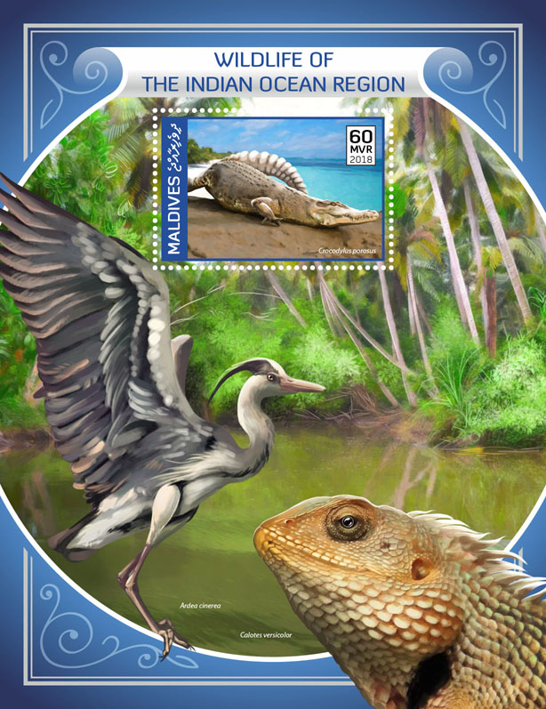Wildlife - Issue of Maldives postage stamps