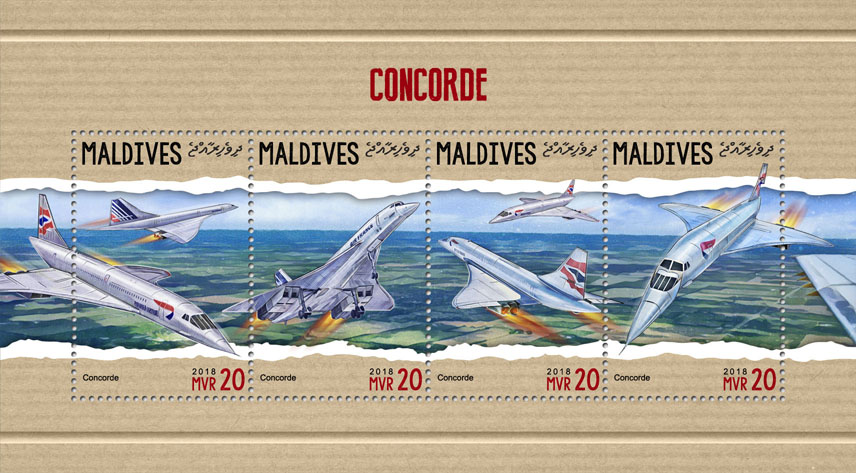 Concorde - Issue of Maldives postage stamps
