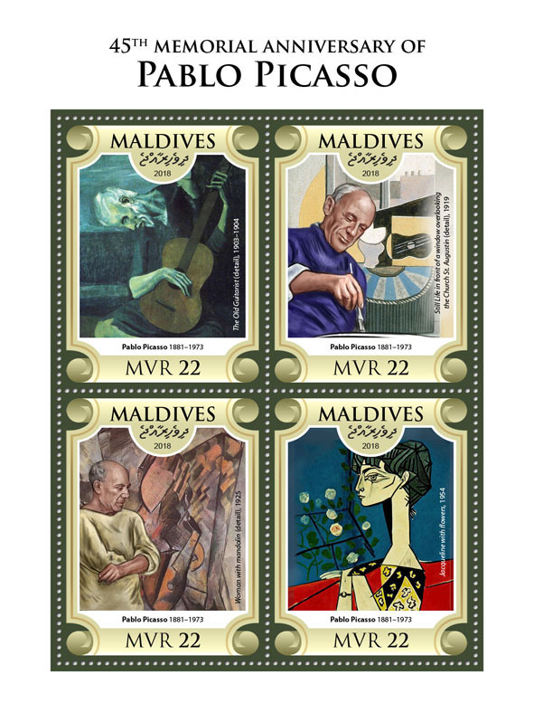Pablo Picasso  - Issue of Maldives postage stamps