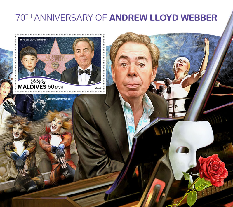 Lloyd Webber - Issue of Maldives postage stamps