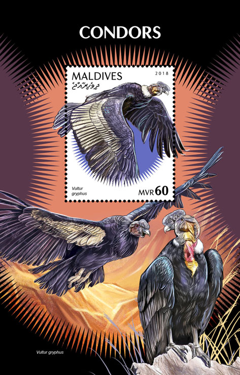 Condors - Issue of Maldives postage stamps