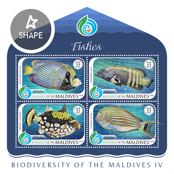 Fishes - Issue of Maldives postage stamps