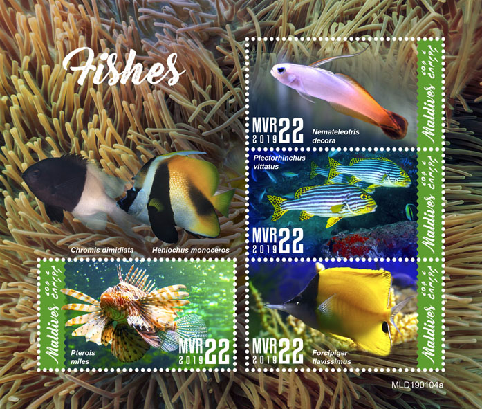 Fishes - Issue of Maldives postage stamps