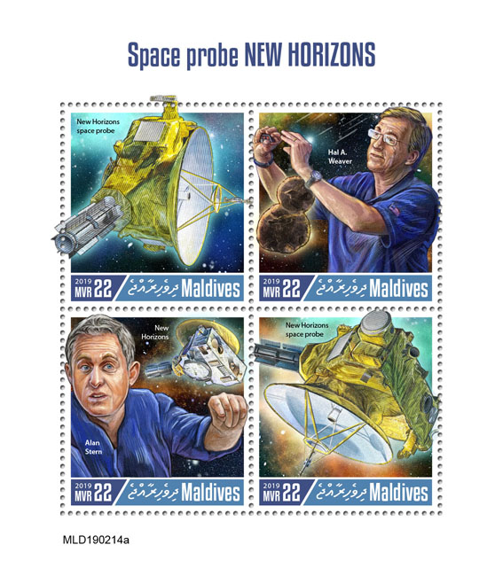 Space Probe New Horizons - Issue of Maldives postage stamps